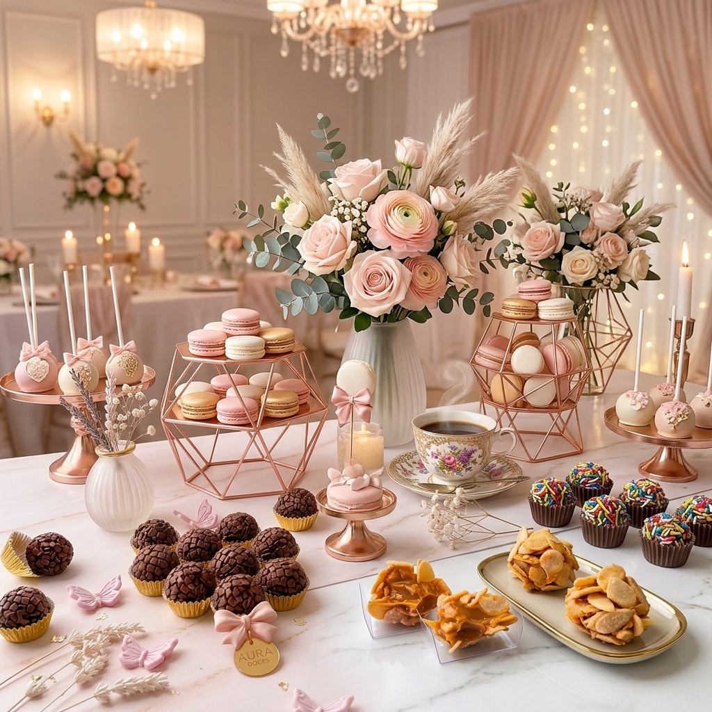 Mesa de doces de aniversário e aniversário infantil